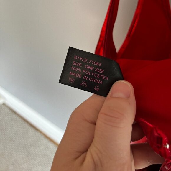 Music Legs Lingerie Dress Red Metallic One Size - Picture 8 of 9